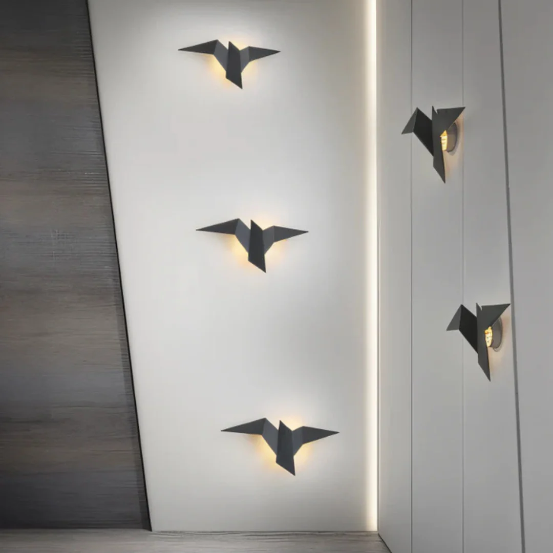 Origami-Wandlampe – Kreatives & Einzigartiges Design für stilvolle Innenräume | Dekorative Wandbeleuchtung für Wohnzimmer, Flur & Schlafzimmer