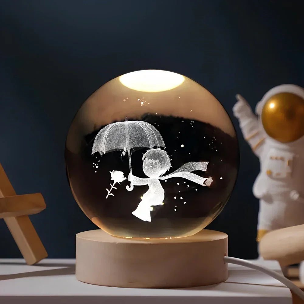 Illuminated 3D Planet Night Light Decorative Space Lamp