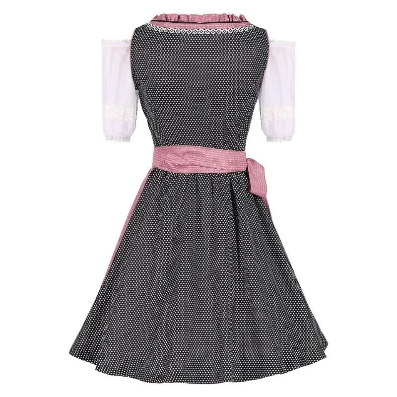 Klassisches Oktoberfest-Dirndlkleid Mit Spitzenbesatz | Midi
