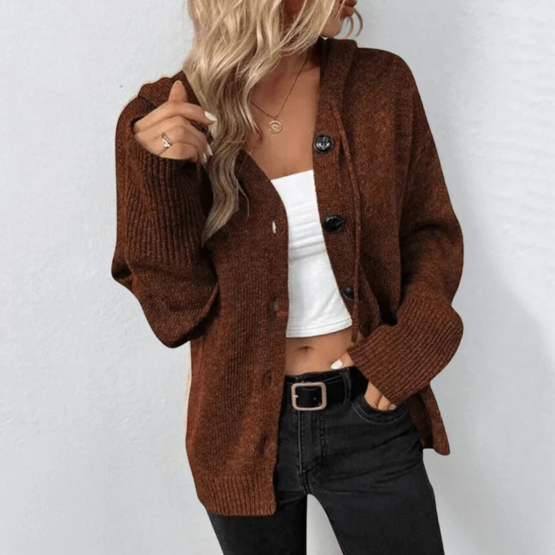 Manon | Strickjacke Mit Kapuze Für Damen | Warm