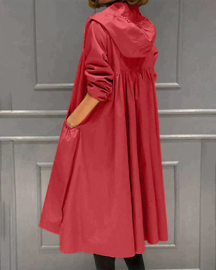 Regenjacke Mit Kapuze Für Damen | Langer Schnitt