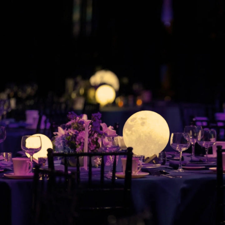 Lampes globe lune pour extérieur avec télécommande