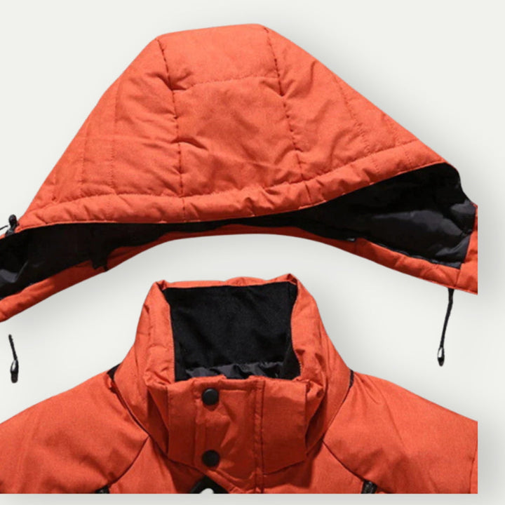 Herren Parka Wintermantel Mit Reißverschluss Und Kapuze | Langarm