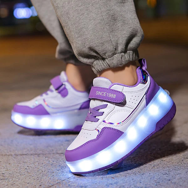 FlashRider – Leuchtende Roller-Sneaker für Kinder | Spaß & Sicherheit mit LED-Lichtspektakel
