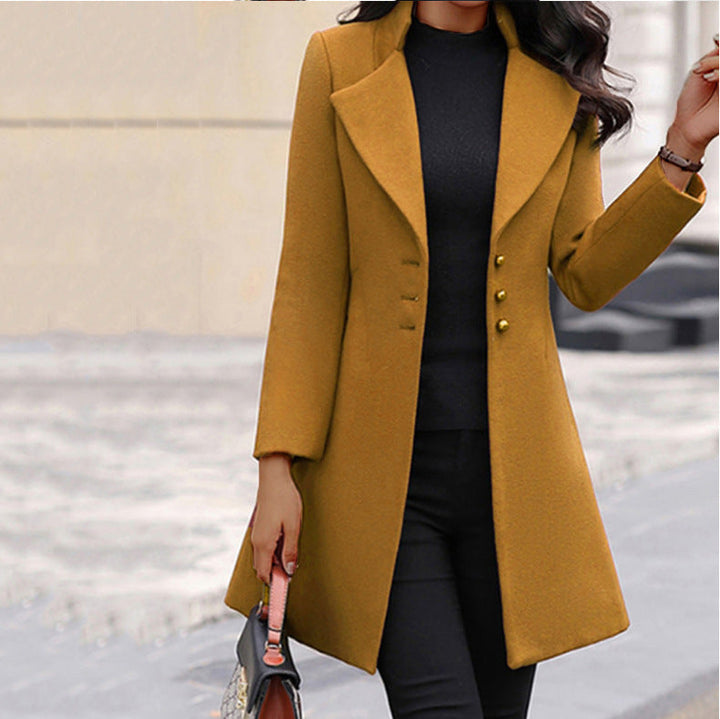 Klassischer Einreihiger Trenchcoat Für Frauen