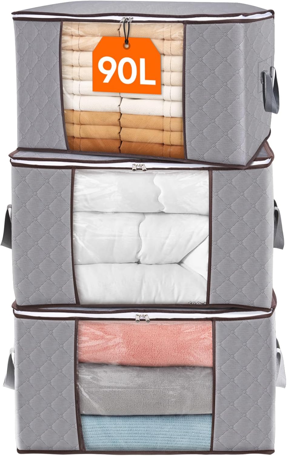 Clothes Storage Organizers Boxes Foldable Design with Handles