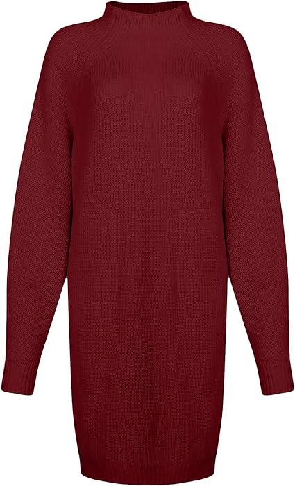 Damen Strickkleid Für Den Winter | Rollkragen