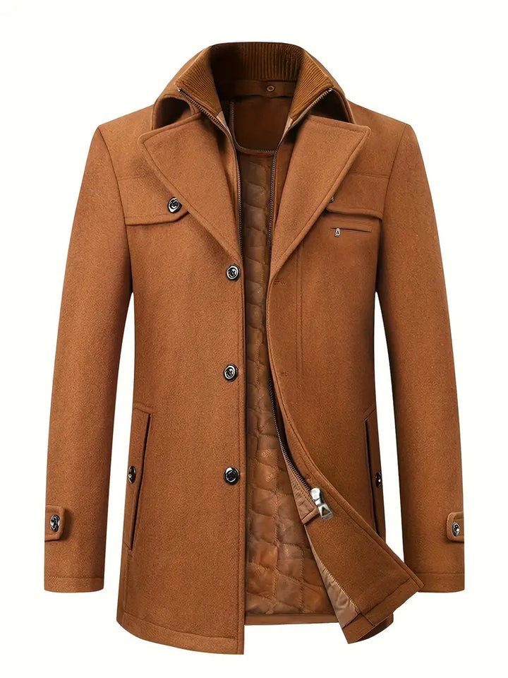 Herren Reißverschluss Trenchcoat | Lang