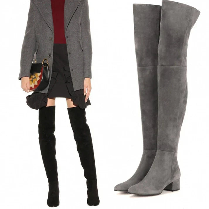 Overknee-Stiefel Mit Blockabsatz Für Damen | Winter