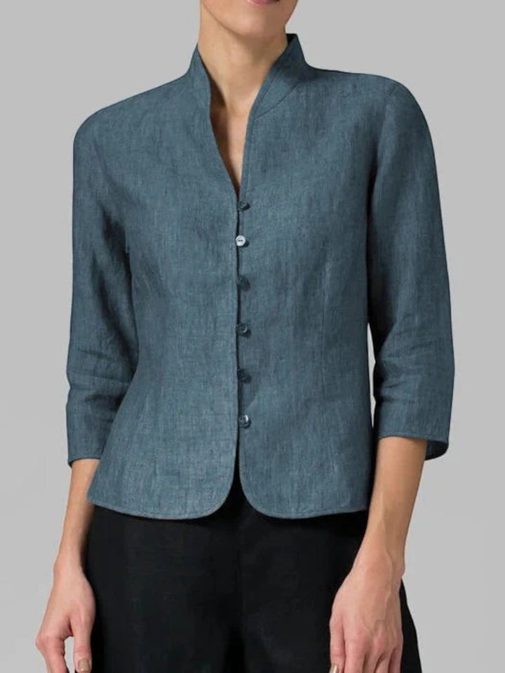 Chaveli | Elegante Bluse Mit Stehkragen Für Damen
