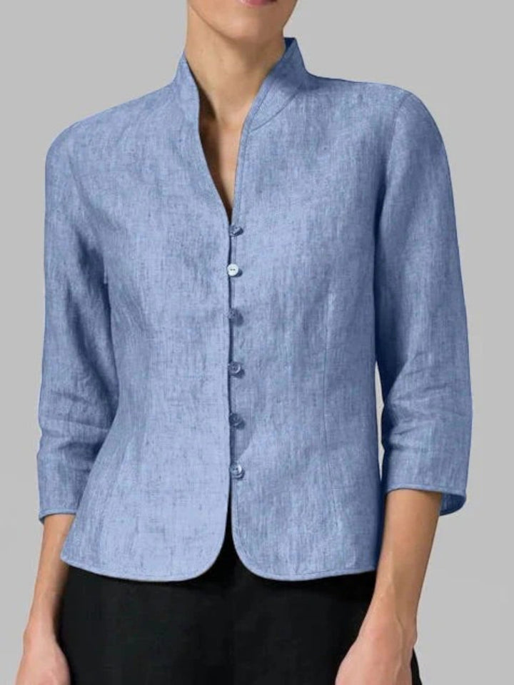 Chaveli | Elegante Bluse Mit Stehkragen Für Damen