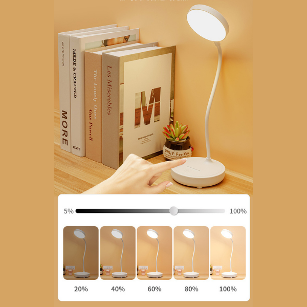 LED Desk Lamp Dimmable Light with Flexible Adjustment