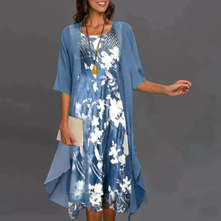 Elegantes Blazerkleid Mit Blumenmuster Für Damen | Mini