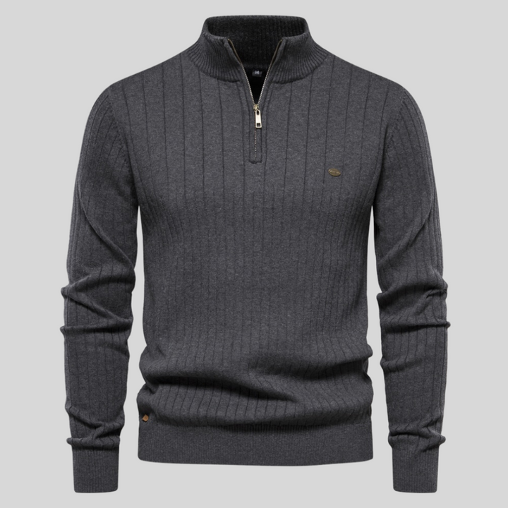 Herren Strickpullover Mit Langarm | Halb Reißverschluss