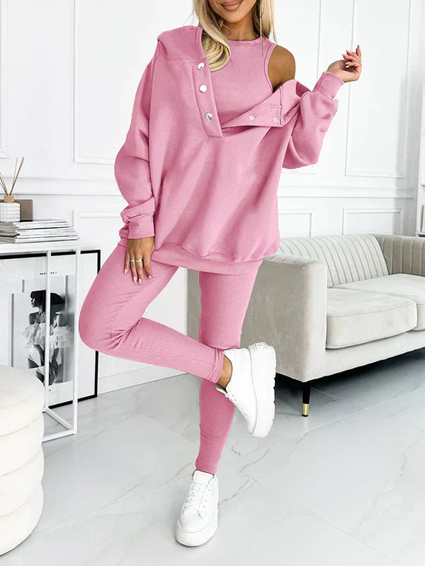 Dreiteiliges Jogginganzug Für Damen | Stilvoll