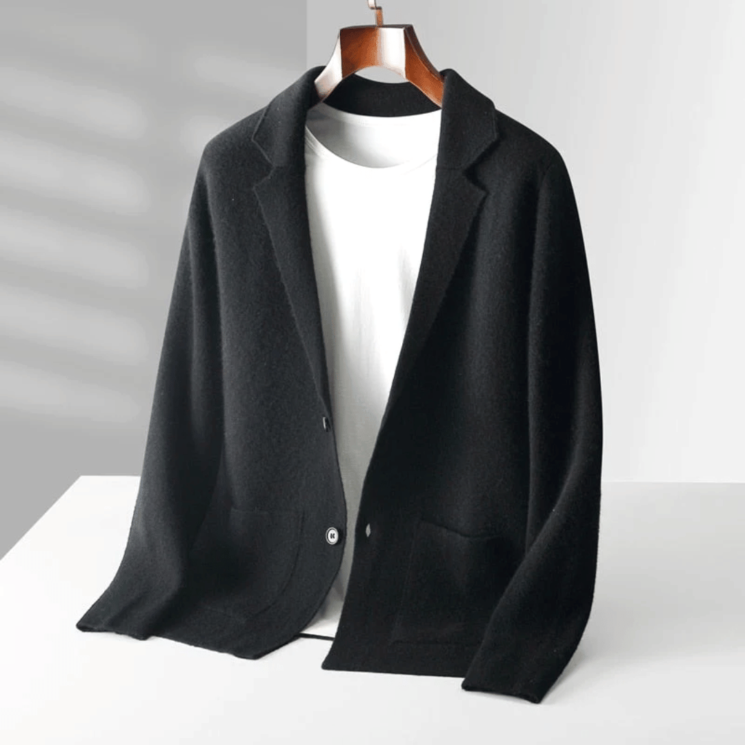 Herren Solide Strickjacke Mit Langen Ärmeln | Winter