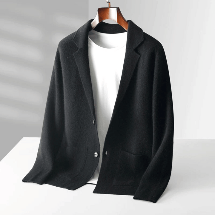 Herren Solide Strickjacke Mit Langen Ärmeln | Winter