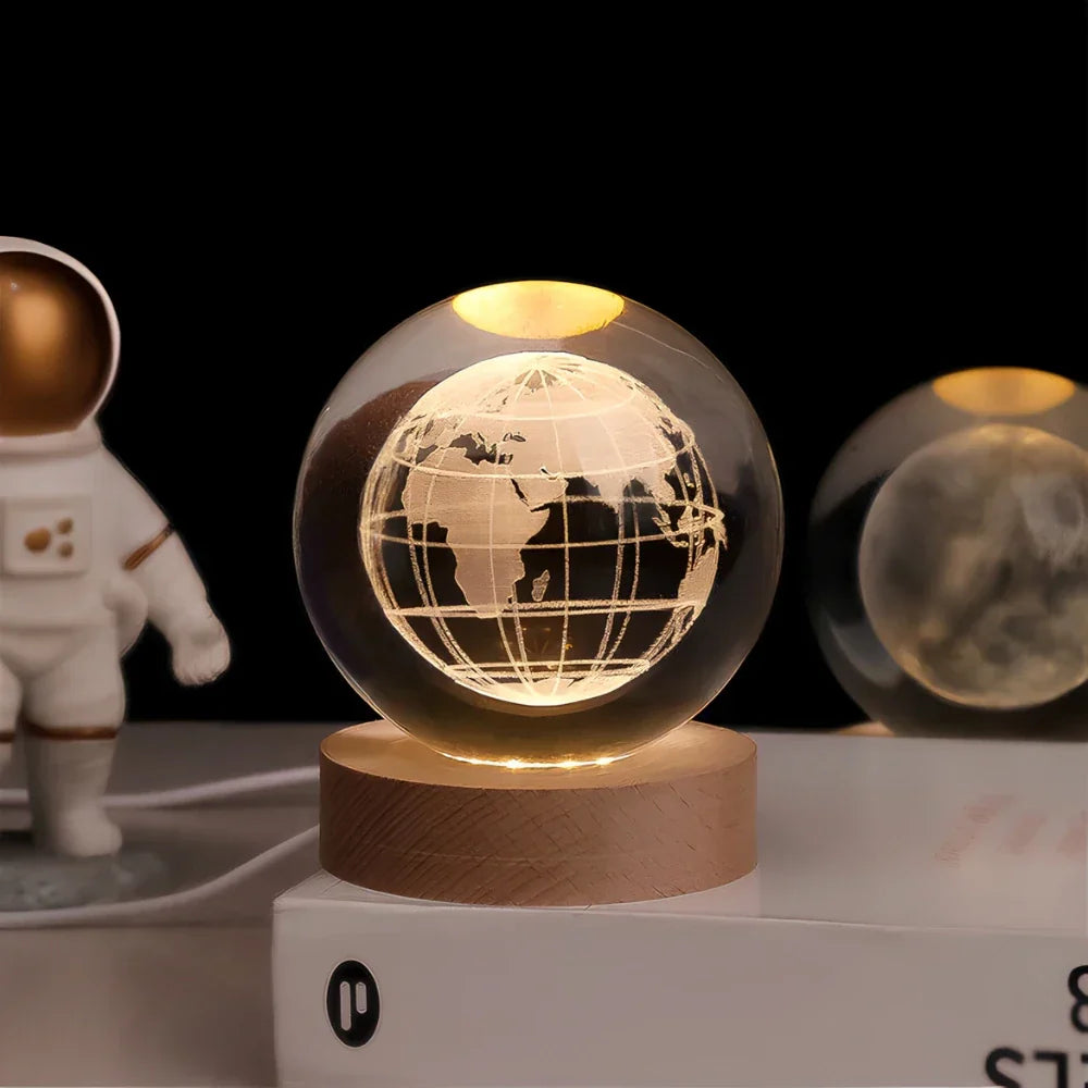 Illuminated 3D Planet Night Light Decorative Space Lamp