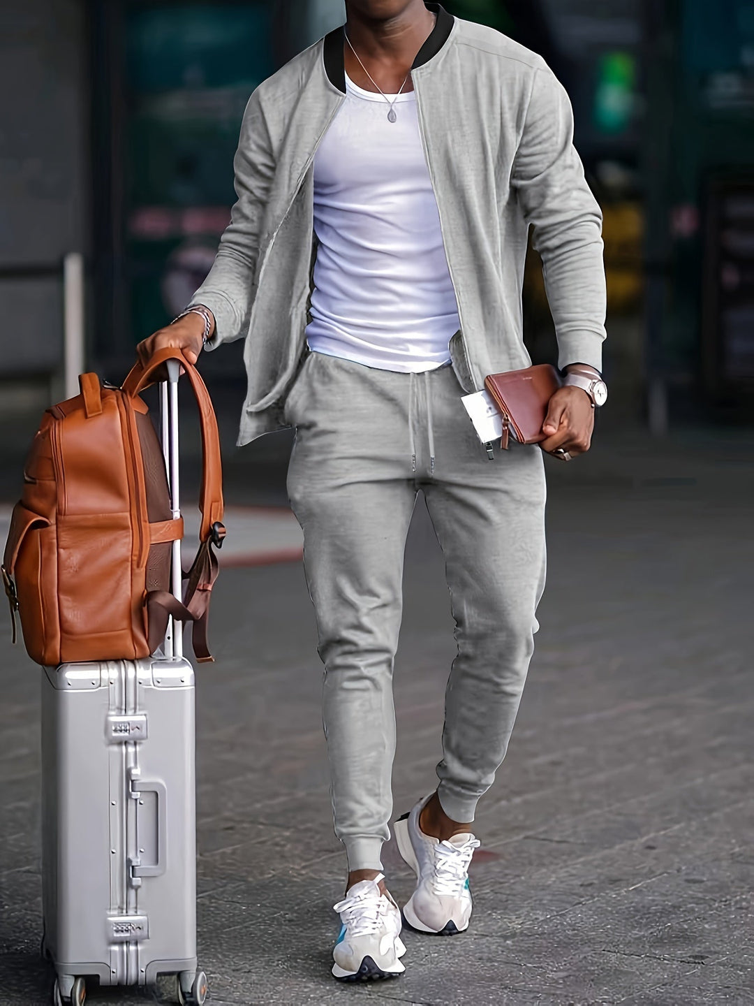 Lässiges 2-Teiliges Set Für Herren | Jacke & Hose