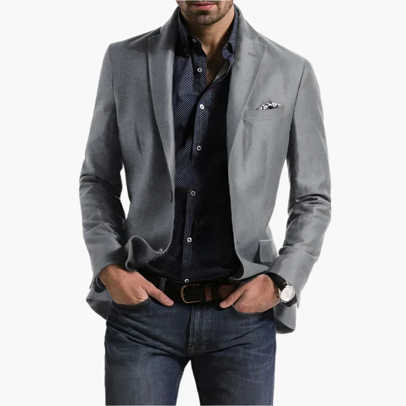 Herren Winter Langarm Blazer Mit Tasche | Button-Down