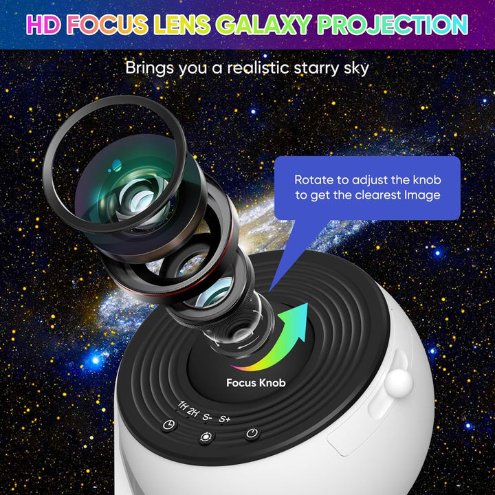 Starry Sky Galaxy Projector with Adjustable Light Effects