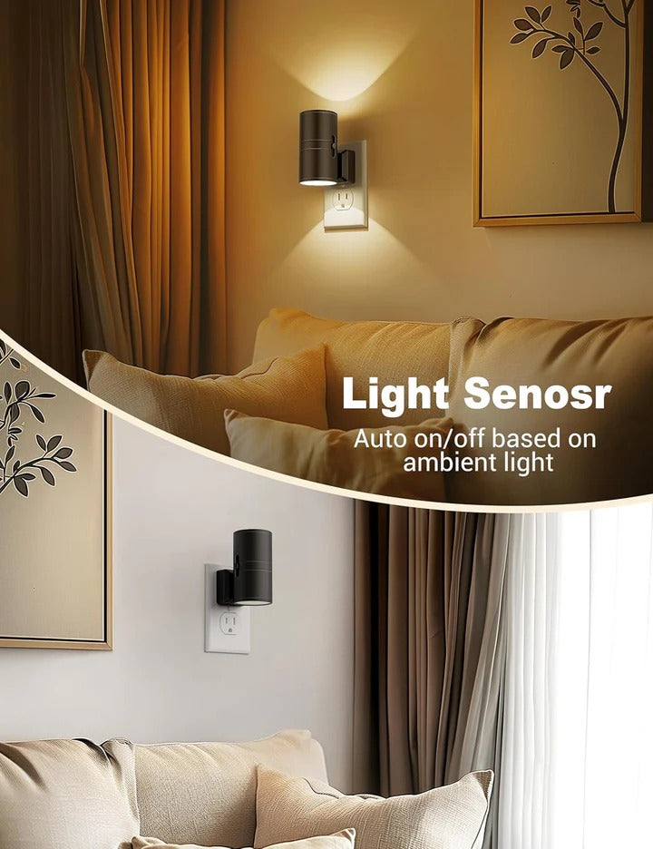 LED-Nachtlicht zum Einstecken – Dimmbar & mit einstellbarer Helligkeit | Ideal für Schlafzimmer, Flur & Kinderzimmer