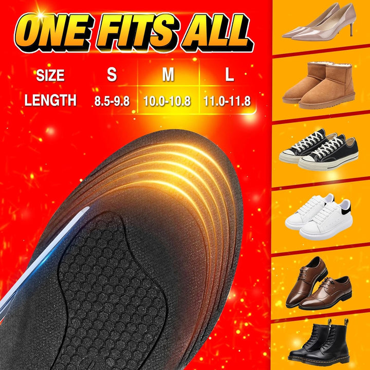 Electric Heated Insoles with Remote Control for Cold Weather