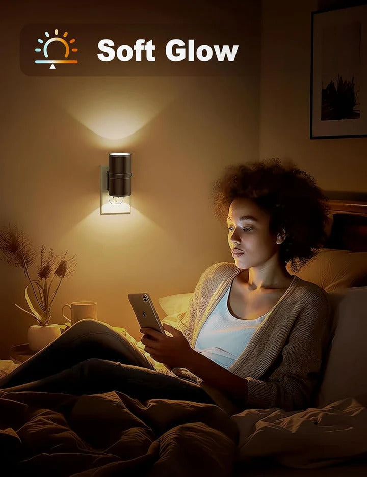 LED-Nachtlicht zum Einstecken – Dimmbar & mit einstellbarer Helligkeit | Ideal für Schlafzimmer, Flur & Kinderzimmer