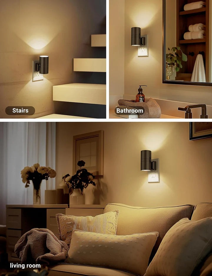 LED-Nachtlicht zum Einstecken – Dimmbar & mit einstellbarer Helligkeit | Ideal für Schlafzimmer, Flur & Kinderzimmer