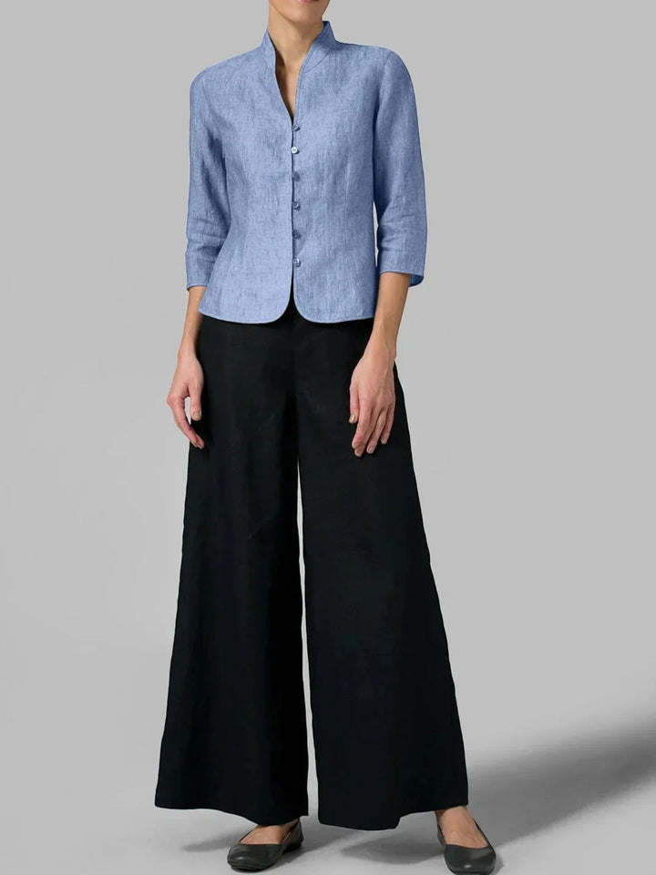 Chaveli | Elegante Bluse Mit Stehkragen Für Damen