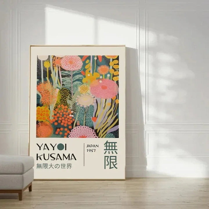 Póster de Arte de Pared Estilo Kusama Contemporáneo