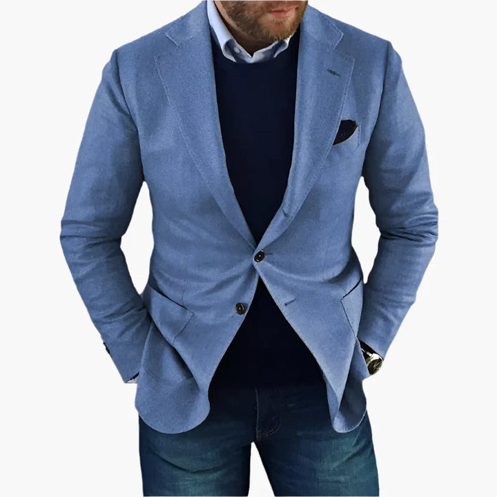Herren Winter Langarm Blazer Mit Tasche | Button-Down