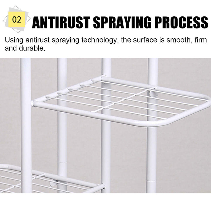 8-Niveau Plantepotte Displayhylde til Indendørs og Udendørs Brug