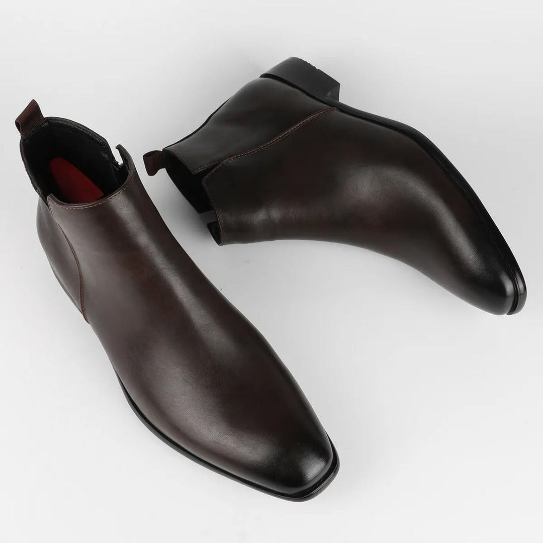 Herren-stiefeletten Mit Spitzer Spitze | Mit Seitlichem Reißverschluss