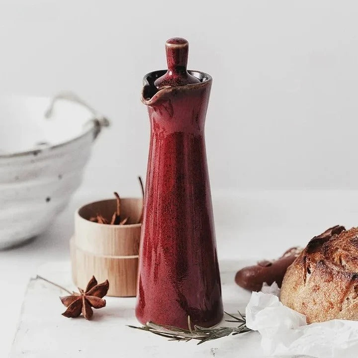 Keramische Gewürz- & Ölflasche – Nordic Stil, Stilvoll & Funktional | Für Speiseöl, Essig & Flüssiggewürze in der Küche