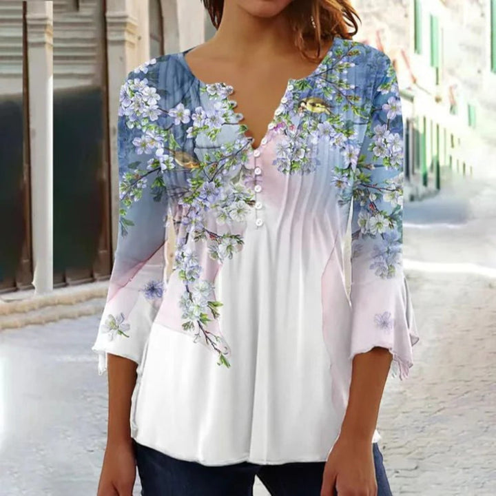 Camila | Elegante Blumenbluse Für Damen
