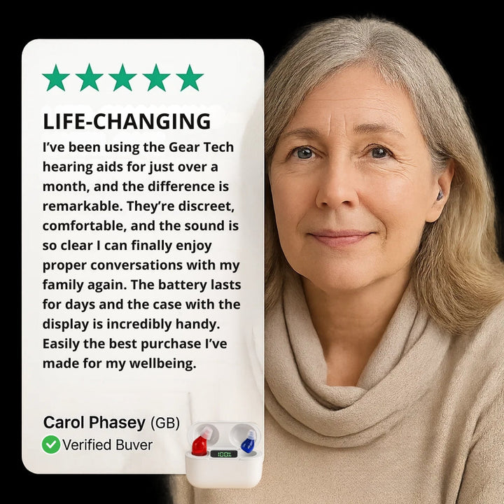 Compact In-Ear Hearing Aids Rechargeable Clear Audio