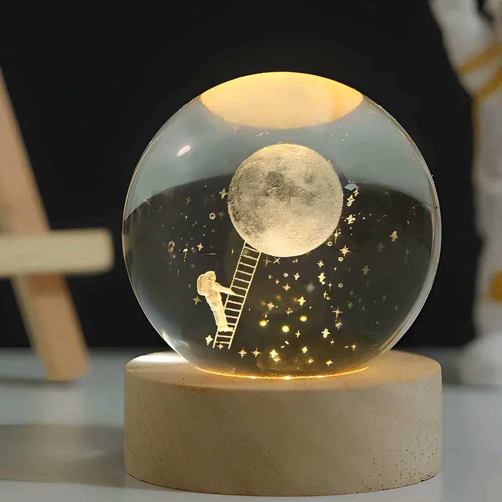 Illuminated 3D Planet Night Light Decorative Space Lamp