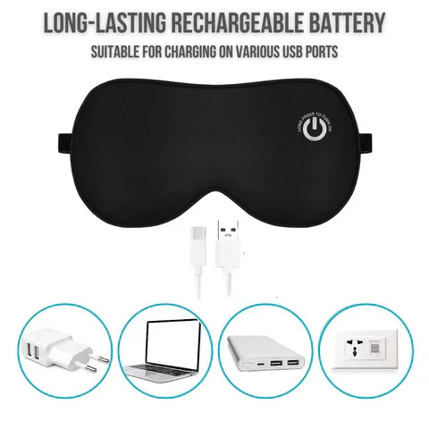 Rechargeable Heated Eye Mask with Adjustable Warm Settings