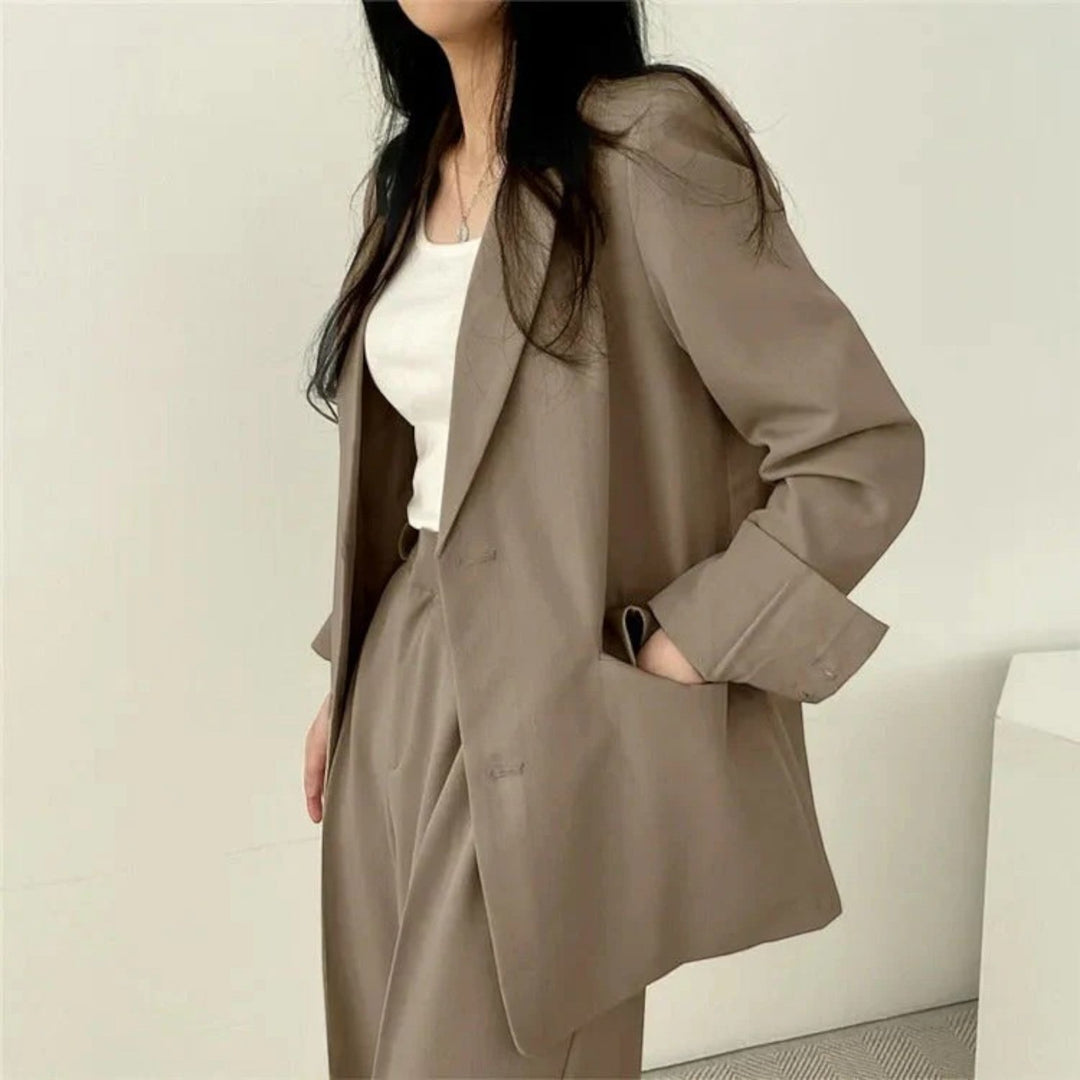 Amandine | Lässiges Blazer-set In Übergröße Für Damen