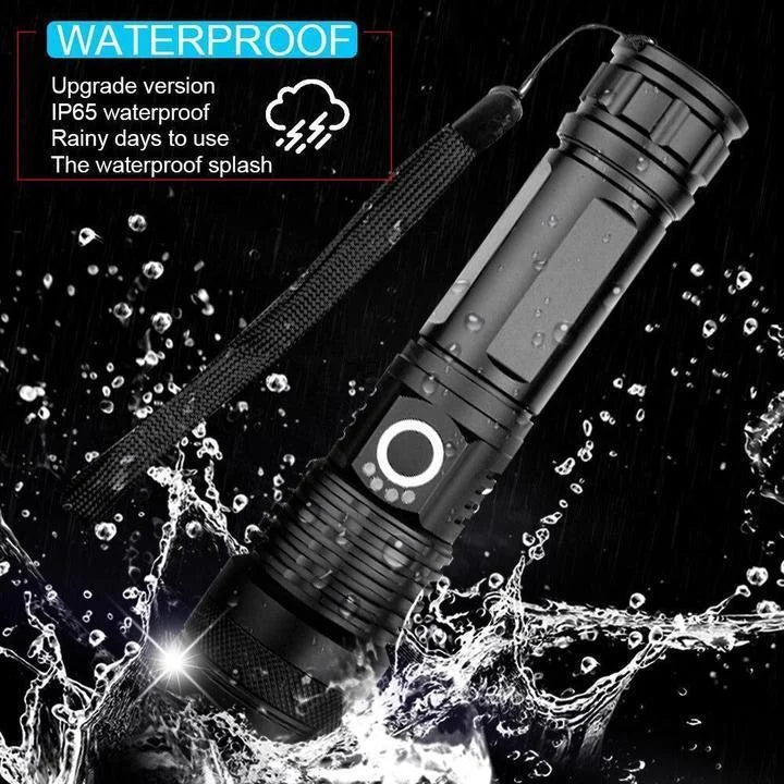 Ultra Bright Rechargeable LED Flashlight with Zoom Function