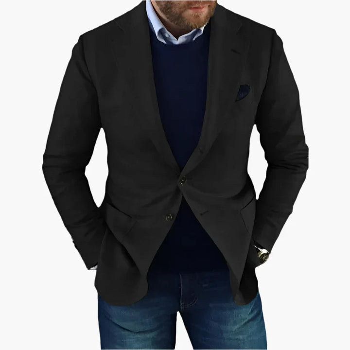 Herren Winter Langarm Blazer Mit Tasche | Button-Down