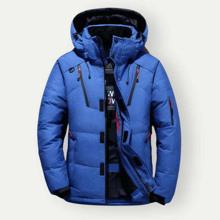 Herren Parka Wintermantel Mit Reißverschluss Und Kapuze | Langarm