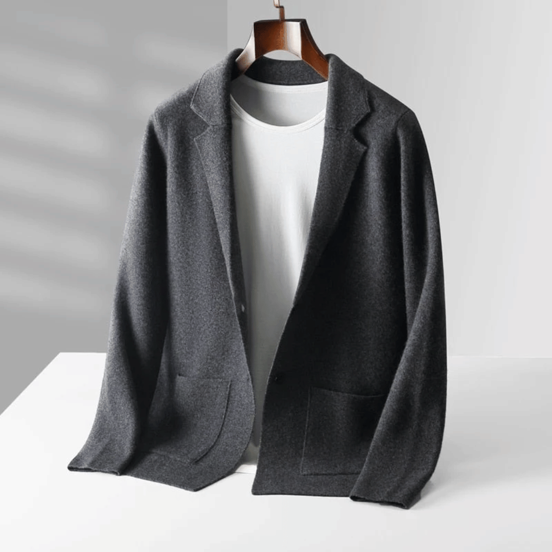 Herren Solide Strickjacke Mit Langen Ärmeln | Winter
