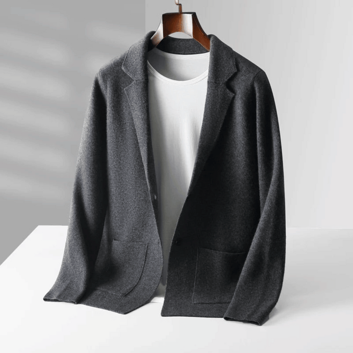 Herren Solide Strickjacke Mit Langen Ärmeln | Winter