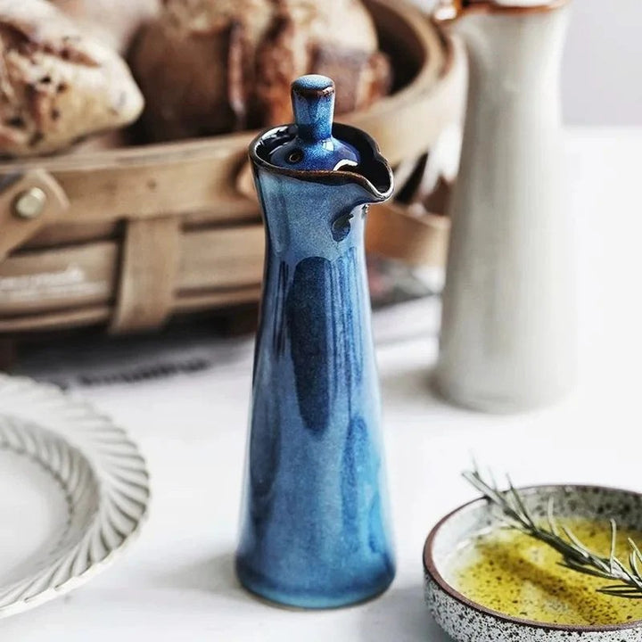 Keramische Gewürz- & Ölflasche – Nordic Stil, Stilvoll & Funktional | Für Speiseöl, Essig & Flüssiggewürze in der Küche