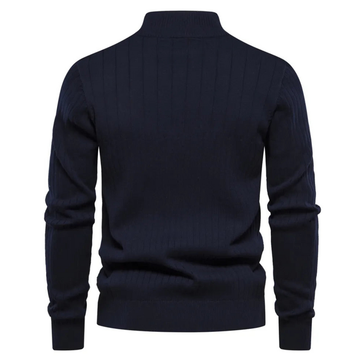 Herren Strickpullover Mit Langarm | Halb Reißverschluss