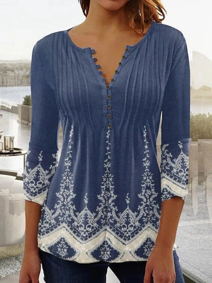 Camila | Elegante Blumenbluse Für Damen