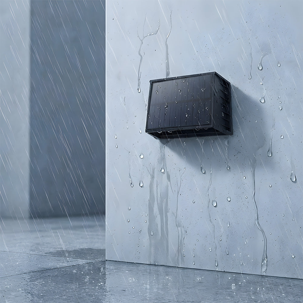 LED-Solar-Wandlampe für Garten und Außenbereich