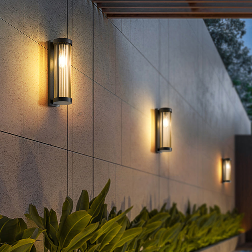 Outdoor LED Wall Light Solar Up Down Garden Fixture